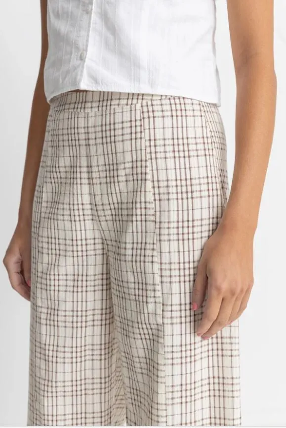 RUMI CHECK WIDE LEG PANT