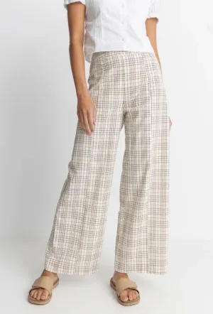 RUMI CHECK WIDE LEG PANT