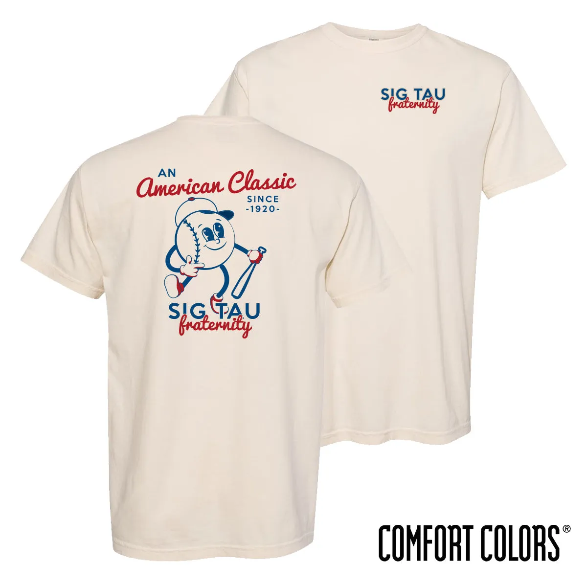 Sig Tau Comfort Colors American Classic Short Sleeve Tee