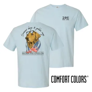 SigEp Blue Comfort Colors Retriever Tee