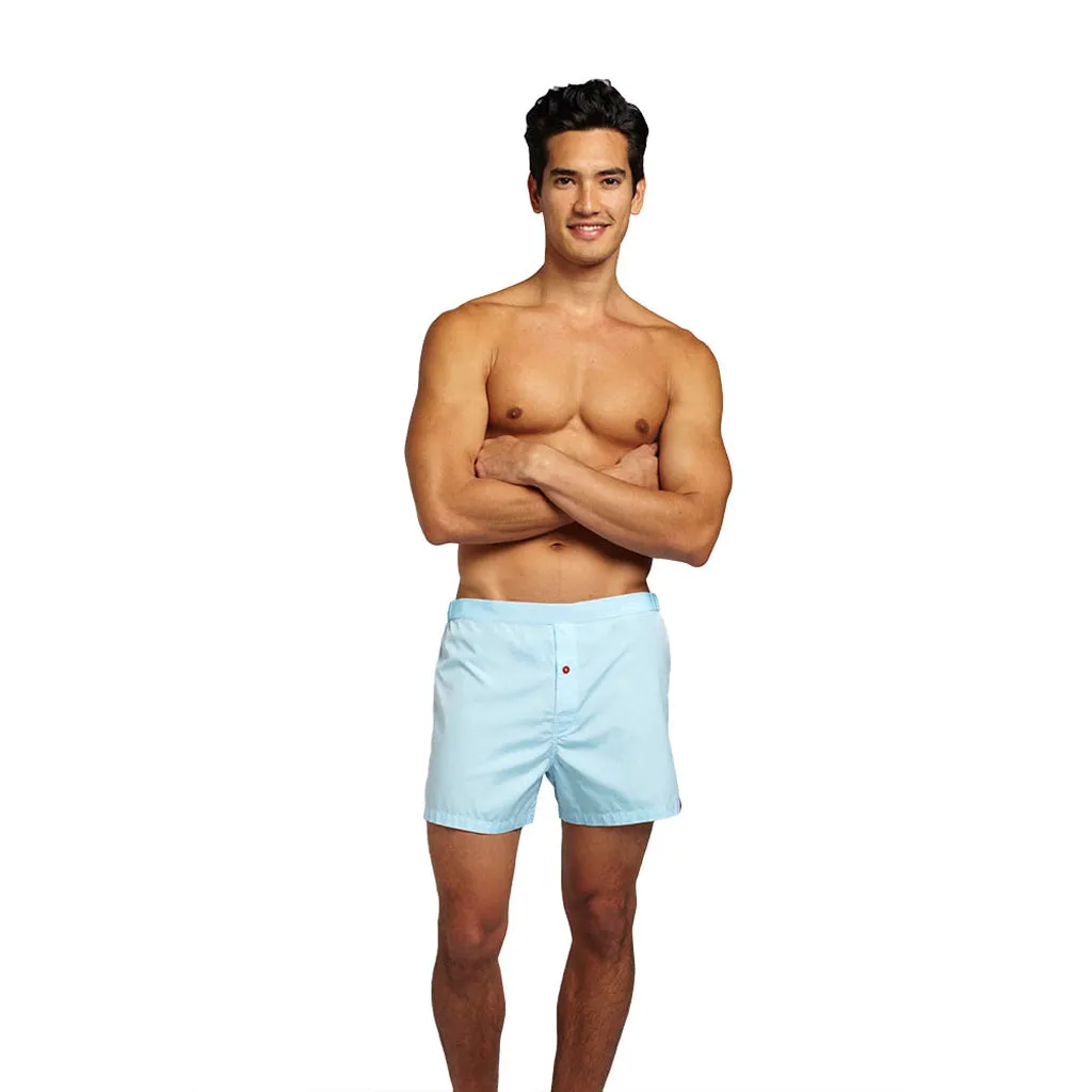 Slim-Fit Boxers Turquoise Solid