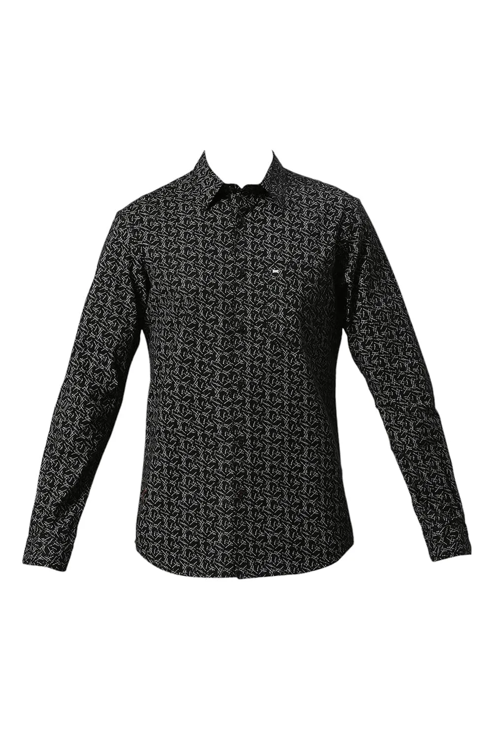 Slim Fit Cotton Crepe Printed Shirt