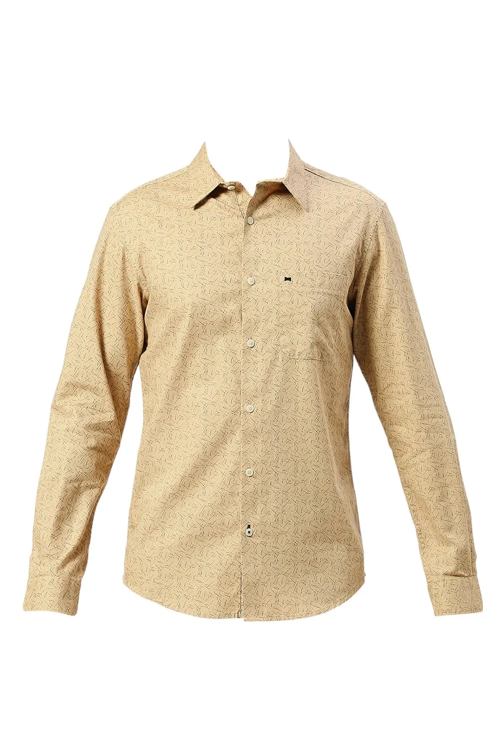 Slim Fit Cotton Crepe Printed Shirt