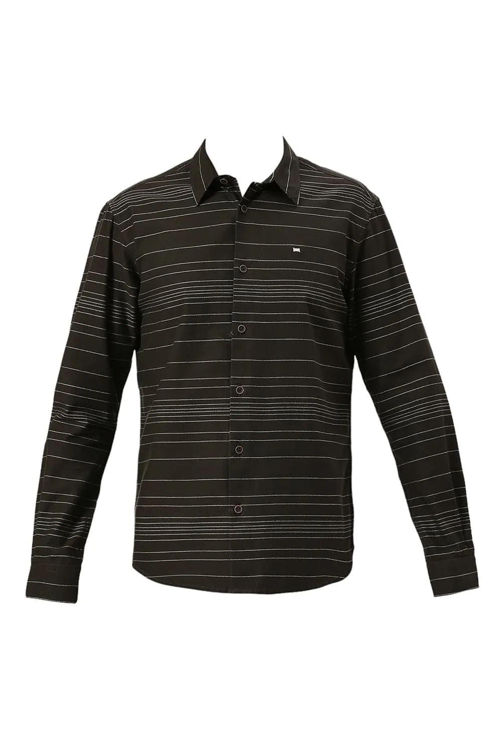 Slim Fit Cotton Grindle Stripe Shirt