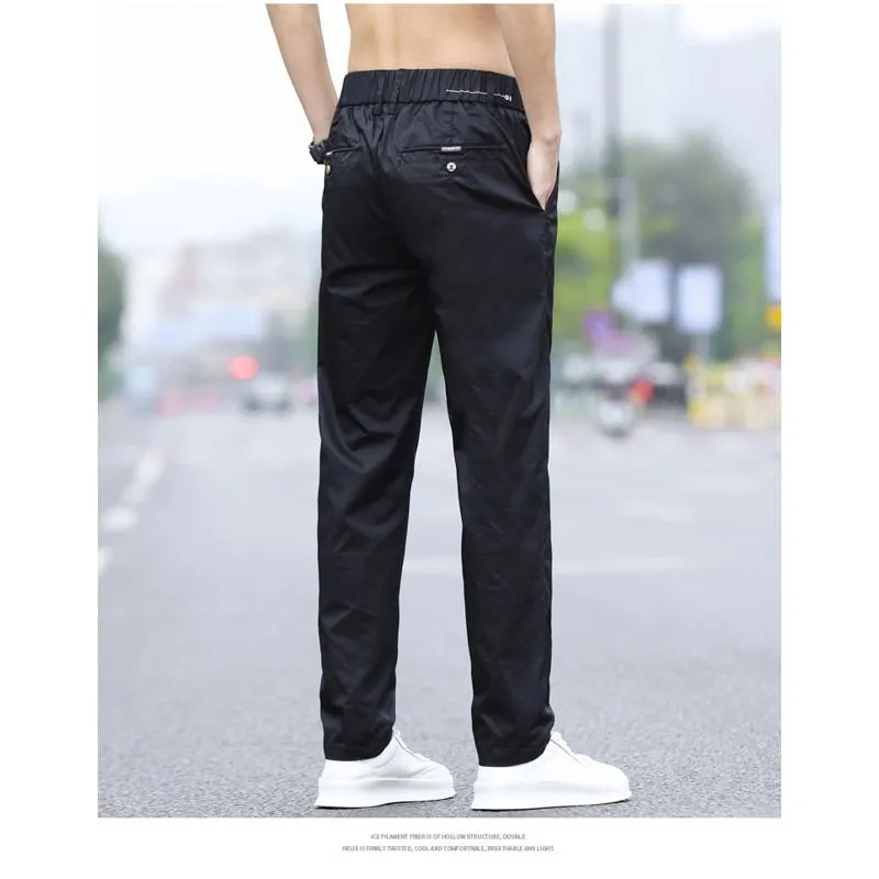 Slim-Fit Straight Lightweight Breathable Pants