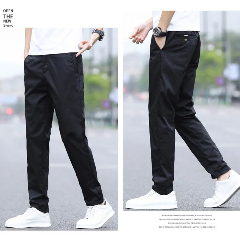 Slim-Fit Straight Lightweight Breathable Pants