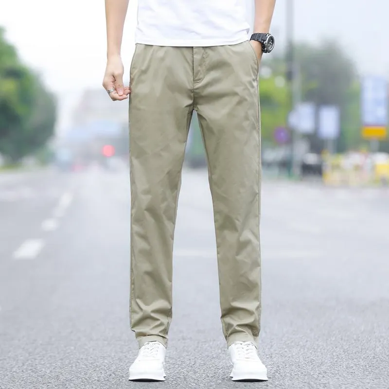 Slim-Fit Straight Lightweight Breathable Pants