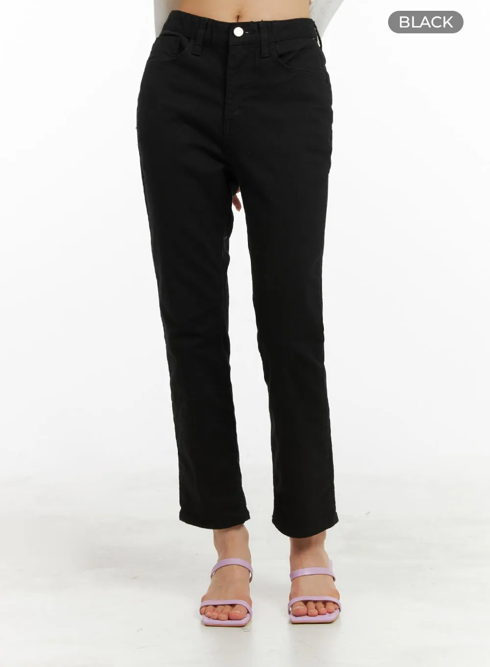 Straight Fit Cropped Pants OA419