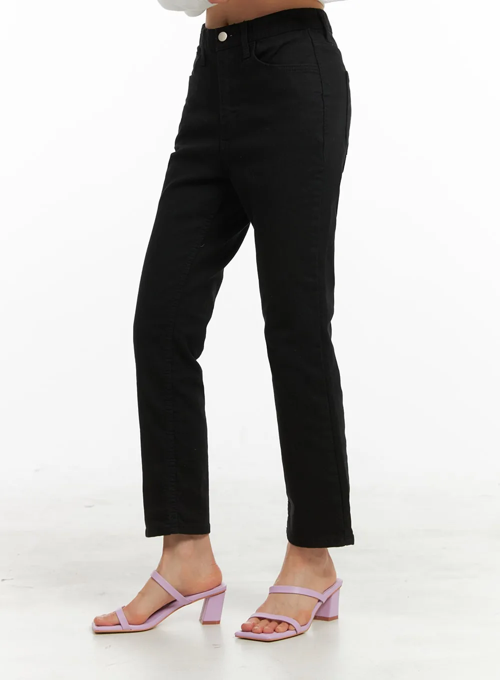 Straight Fit Cropped Pants OA419