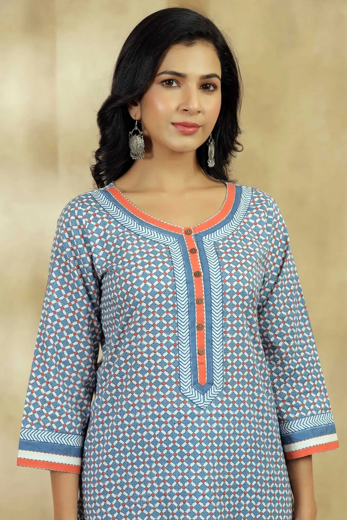 Straight Fit Kurta In Sky Blue Color