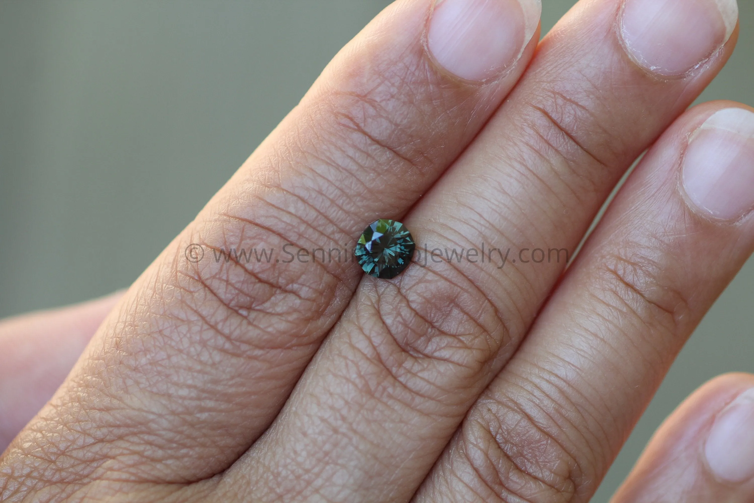 Tanzanian Color Changing 1.25 Ct Sapphire - Blue, Green & Purple - 6.7x6.3mm - Untreated Precision Cut Sapphire