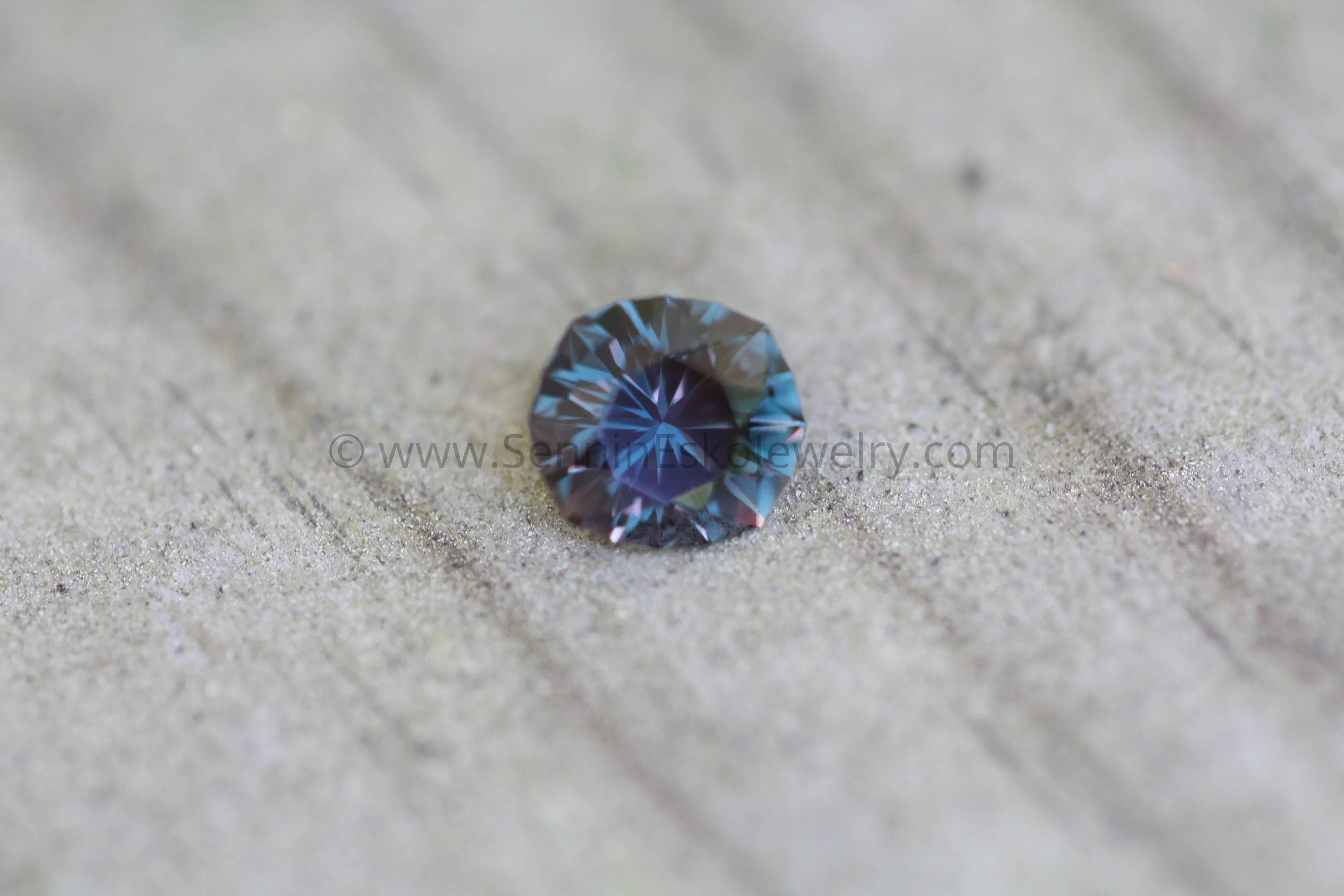 Tanzanian Color Changing 1.25 Ct Sapphire - Blue, Green & Purple - 6.7x6.3mm - Untreated Precision Cut Sapphire