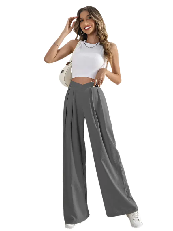 TEEK - Commuter Pleated Casual Wide Leg Pants