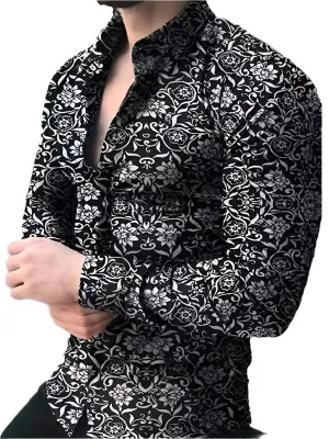 TEEK - Floral Print Slim Fit Buttoned Shirt