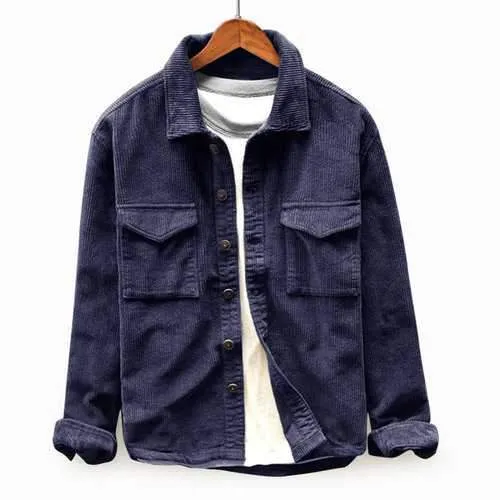 Turn Down Collar Corduroy Jacket