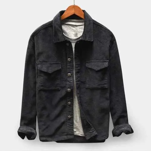 Turn Down Collar Corduroy Jacket