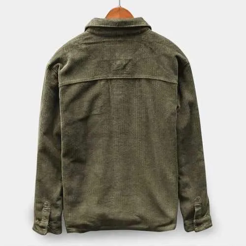 Turn Down Collar Corduroy Jacket