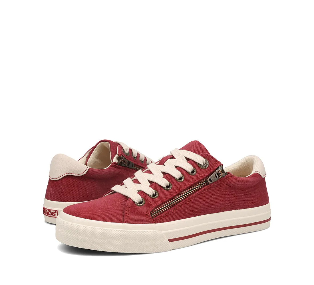 Women's Taos Z Soul Color: Crimson/Ecru Distressed