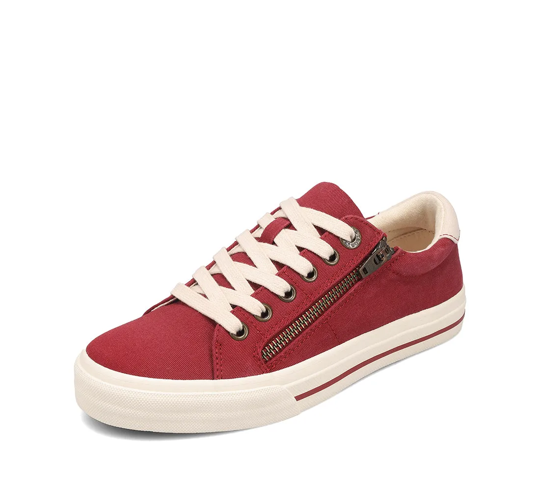 Women's Taos Z Soul Color: Crimson/Ecru Distressed