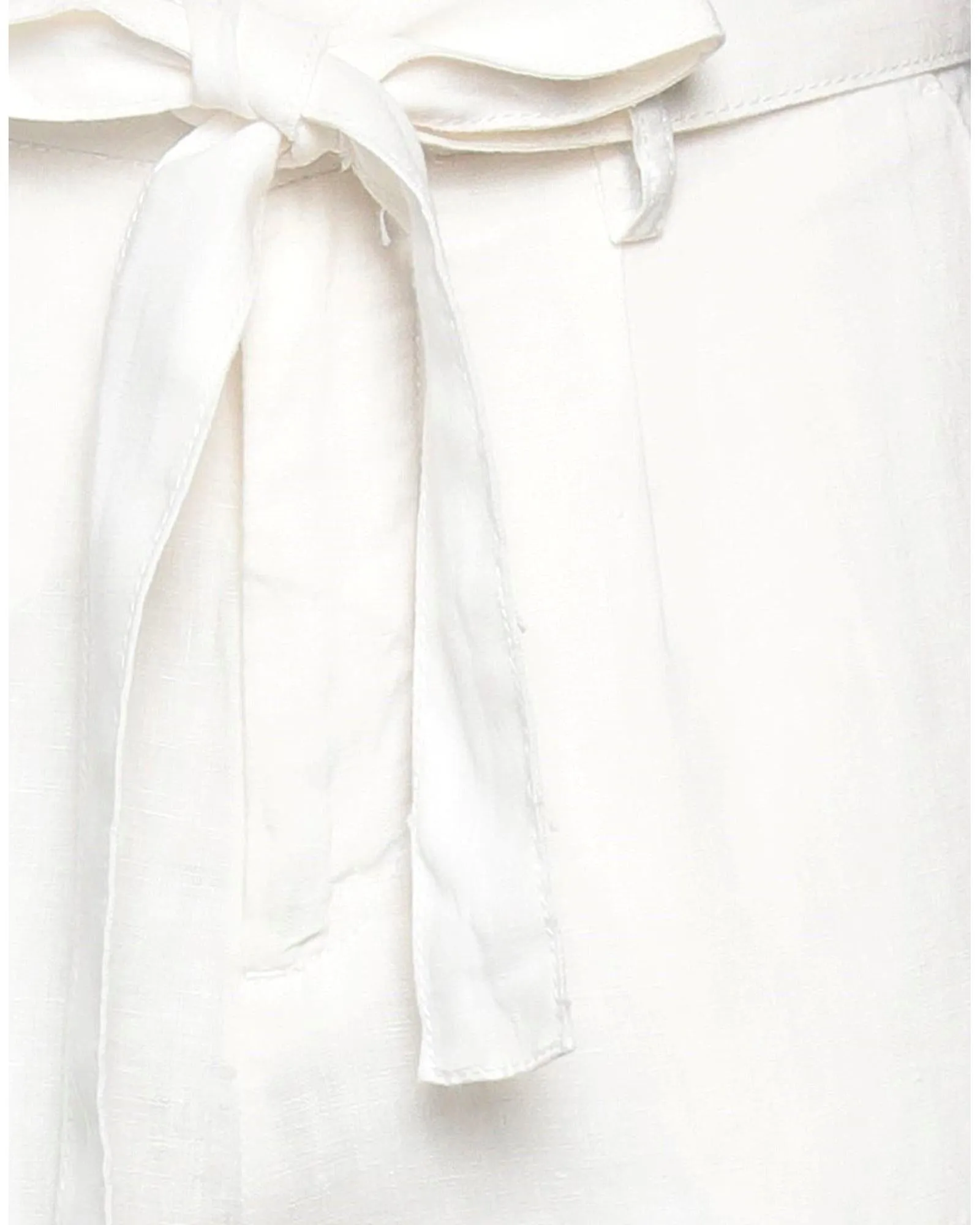 Yes Zee Linen Tie Waist Pants - White