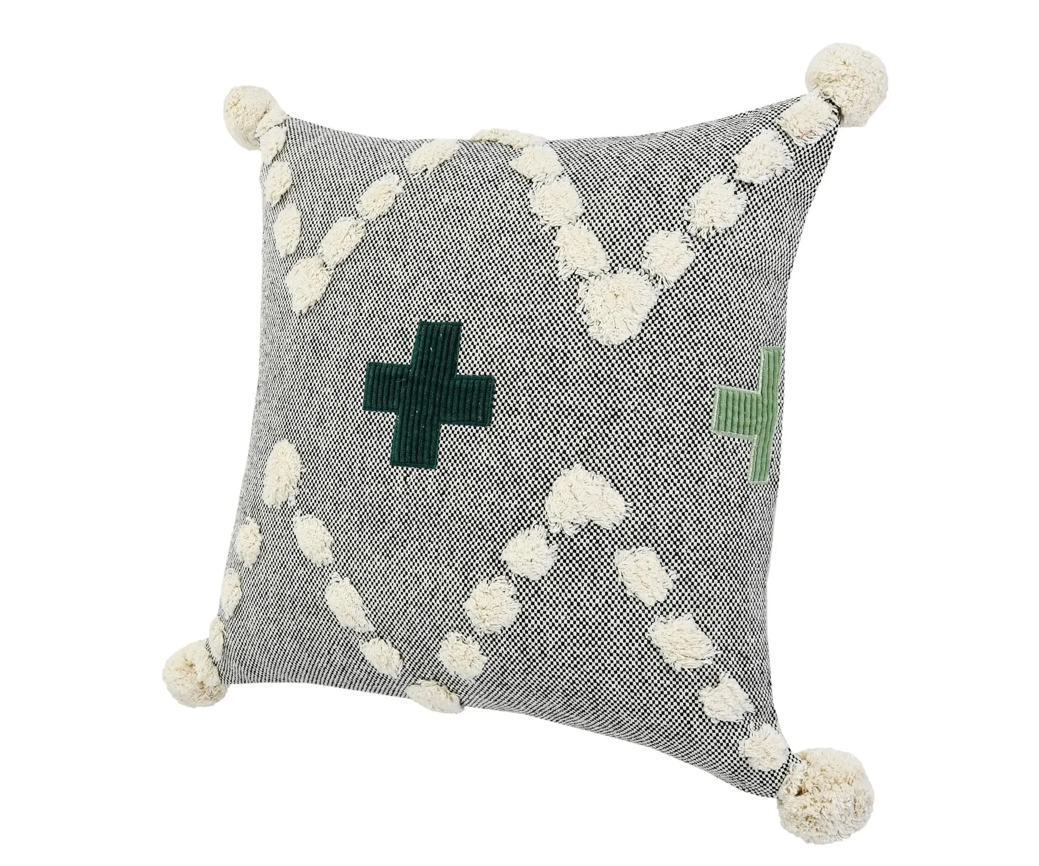 Zeal Lr07715 Gray/Black/Green Pillow