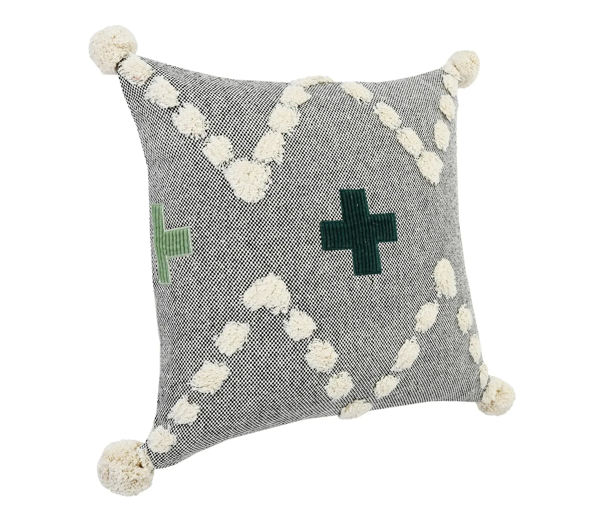 Zeal Lr07715 Gray/Black/Green Pillow