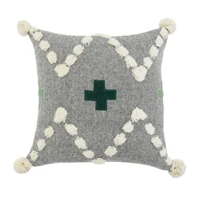 Zeal Lr07715 Gray/Black/Green Pillow